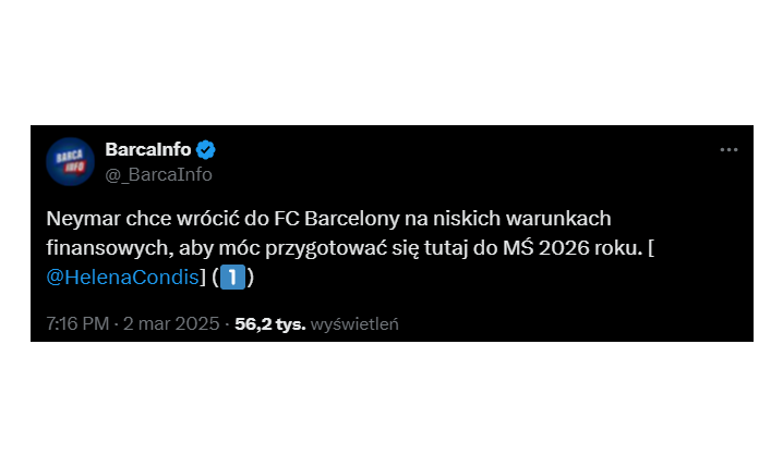 POWÓD, dla którego Neymar chce WRÓCIĆ do Barcelony!